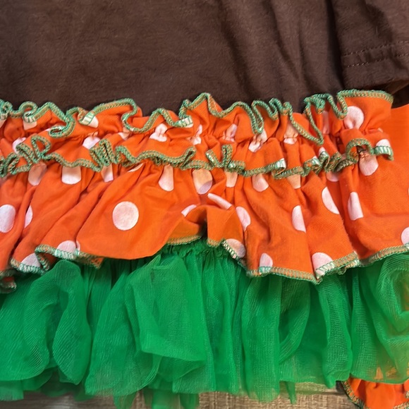 5 Pieces girls thanksgiving turkey outfit and boho print outfit with scarf - Picture 3 of 16